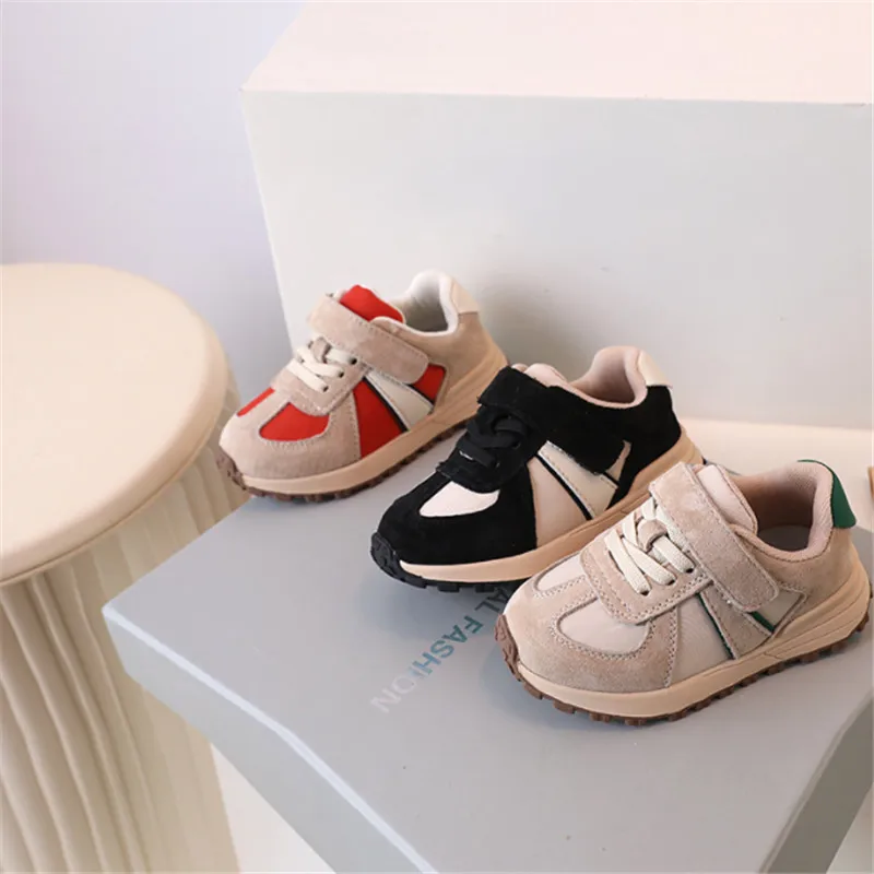 

New Autumn Children Shoes Leather Kids Sport Shoes Soft Sole Breathable Outdoor Tennis Fashion Toddler Boys Girls Sneakers 22-30