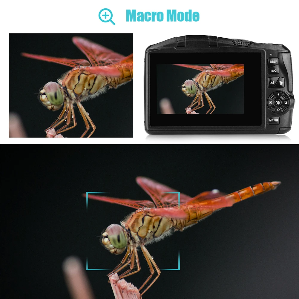 Anti-shake Wifi Digital Camera 3.0 Inch LCD Screen 4x Zoom Camera 48MP HD 1080P Face Detection SLR Camera with 32GB Card