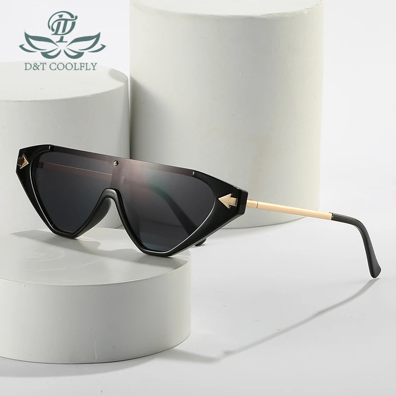 

2022 New Fashion Triangular Sunglasses Men Women Alloy Metal Frame PC Resin Cat Eye Lens Brand Designer Luxury Sun Glasses UV400