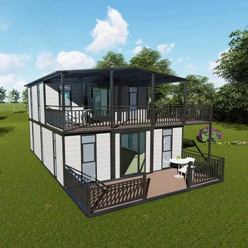 20ft/40ft Container House Expandable Two-Story Prefab Homes 2/3/4/5-Bedroom Villas Prefab Luxury Mobile Homes Container Housing