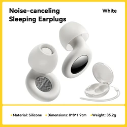 Essager Soft Silicone Reusable Ear Plugs with Storage Case - Ideal for Sleep, Concerts, Travel, and Work (White)