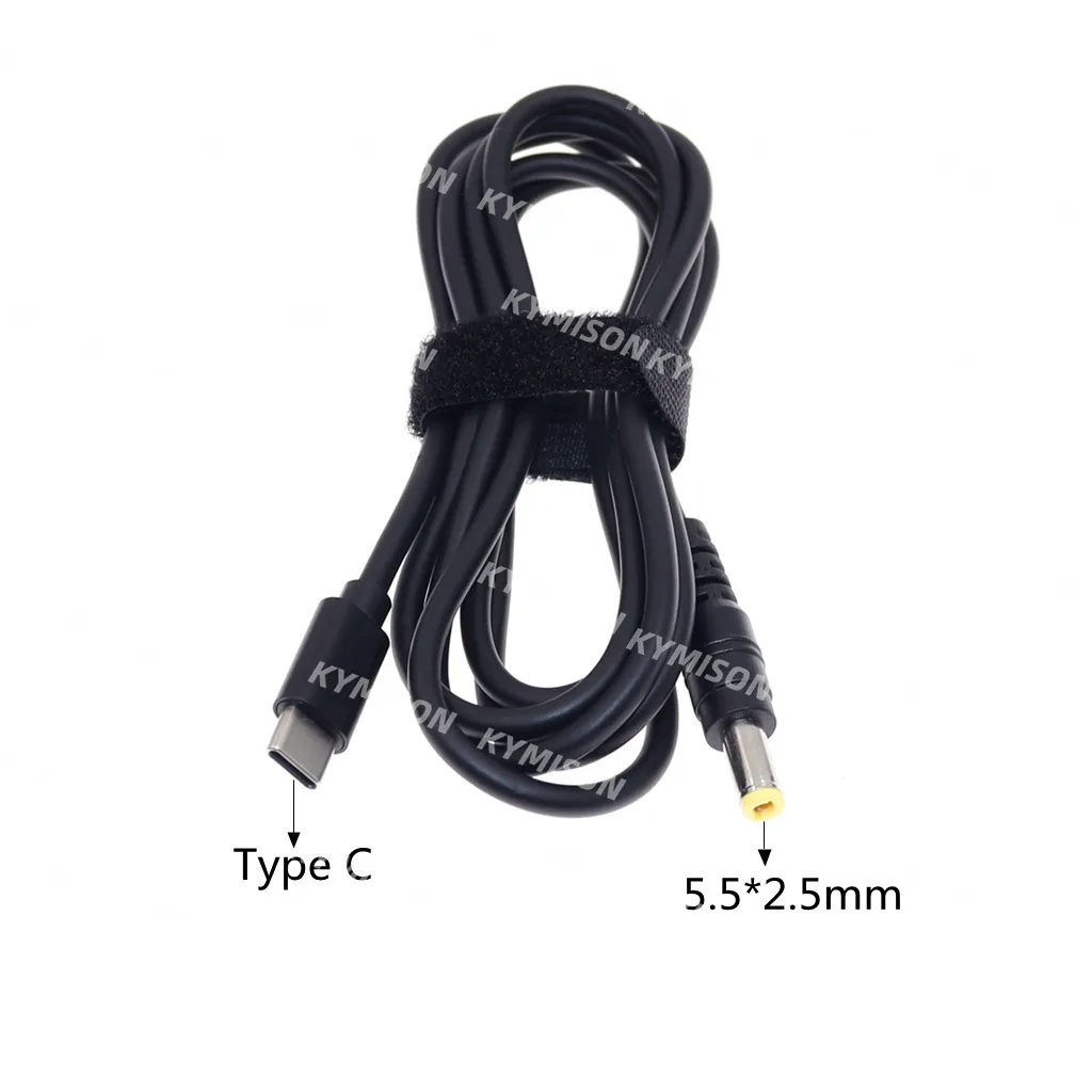 USB סוג C פ"ד טעינת כבל כבל Dc כוח מתאם שקע ממיר כדי 13 תקעים זכר עבור Lenovo Asus Dell hp מחשב נייד מטען