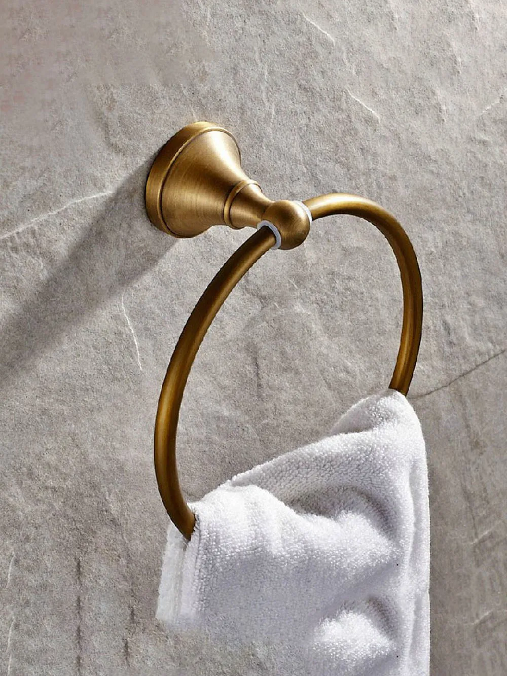 Vintage Antique Brass Bathroom Wall Mounted Towel Ring Holder Bathroom Accessories Bath Hardware Fittings mba130