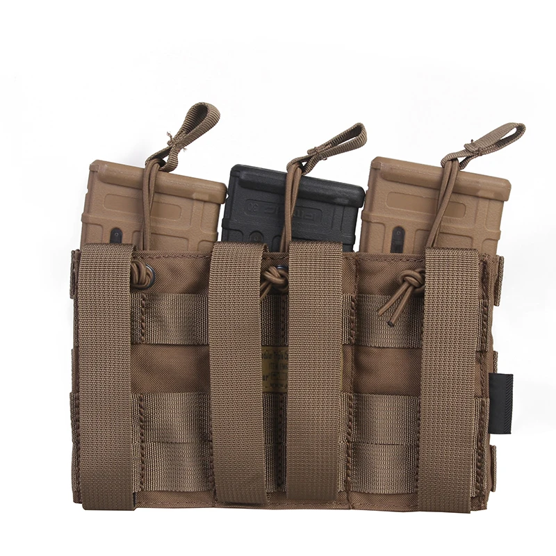 Emersongear Tactical 5.56 223 Modular Triple Open Top Magazine Pouch Mag Bag Holder Case Airsoft Hunting Outdoor Nylon EM6355