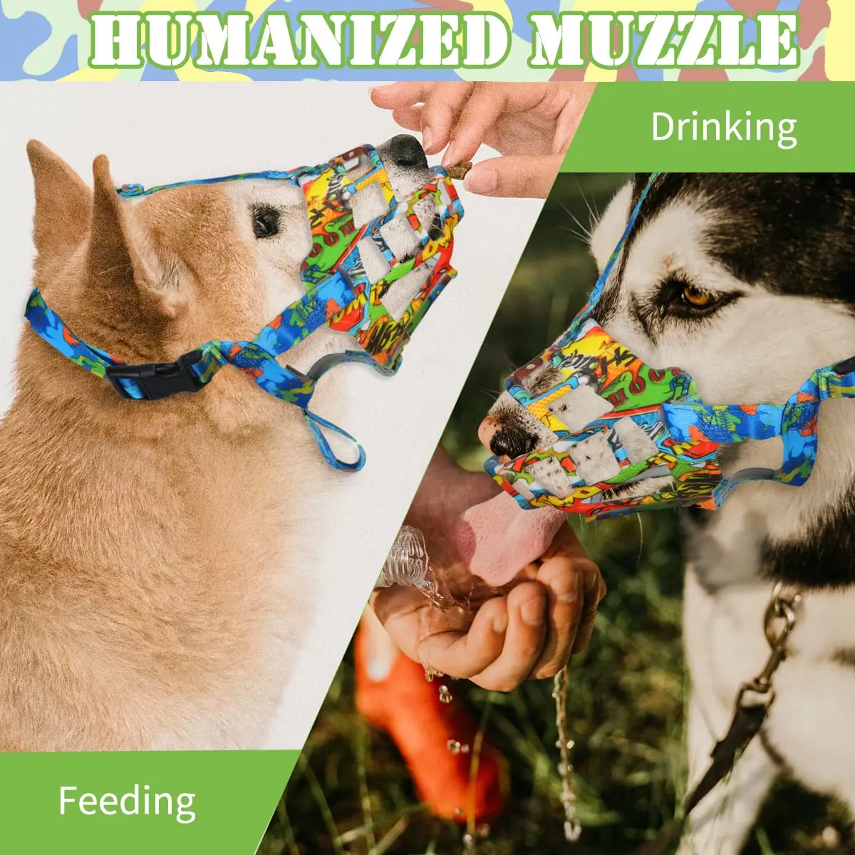Dog Muzzle Silicone Basket Muzzle for Small Medium Large Dogs Soft Cage Muzzle Prevent Biting Chewing Allow Drinking Panting
