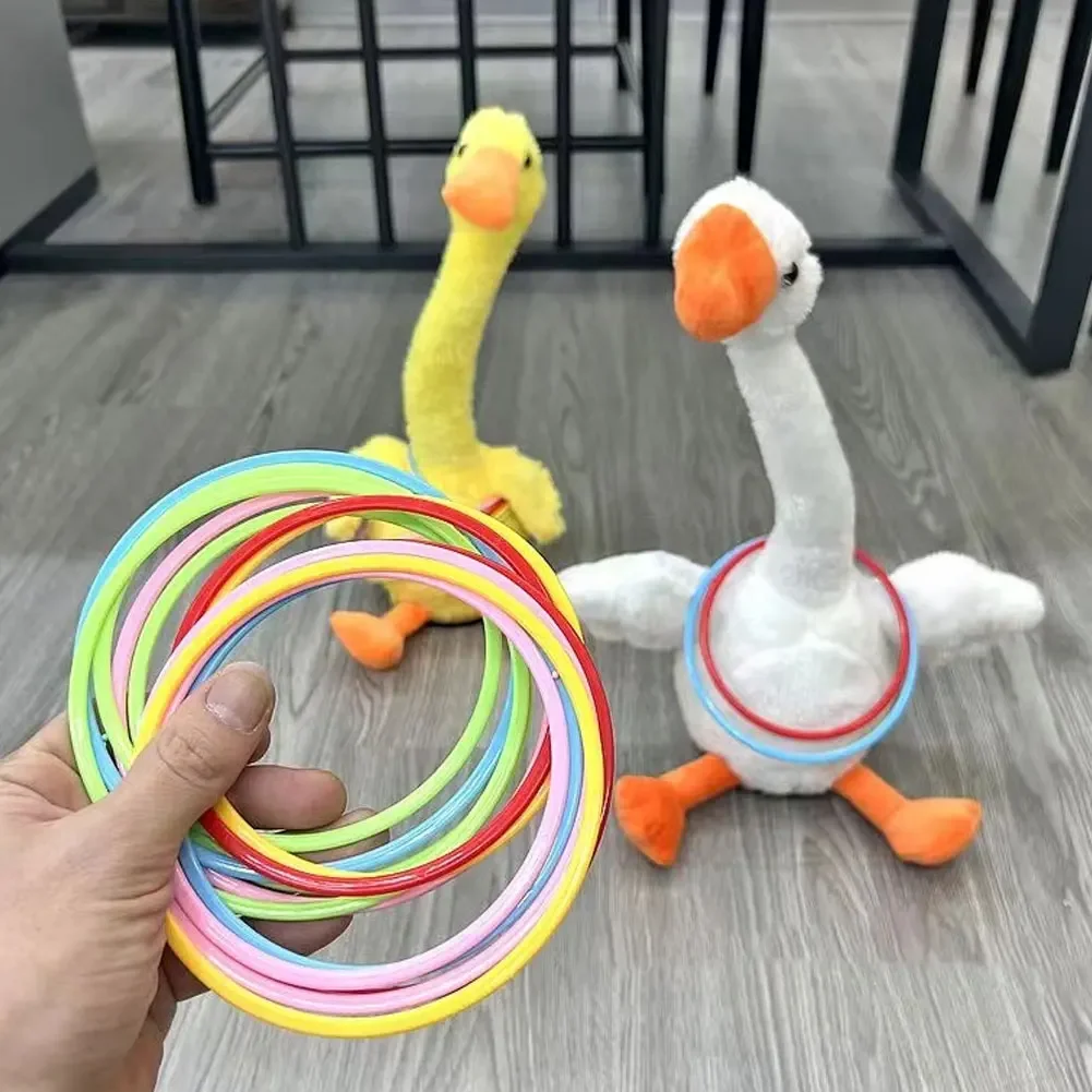 귀여운 반복 말하는 오리 어린이용 봉제인형 재미있는 선물 트위스팅 모방 말하는 춤추는 음악 녹음 장난감 교육용