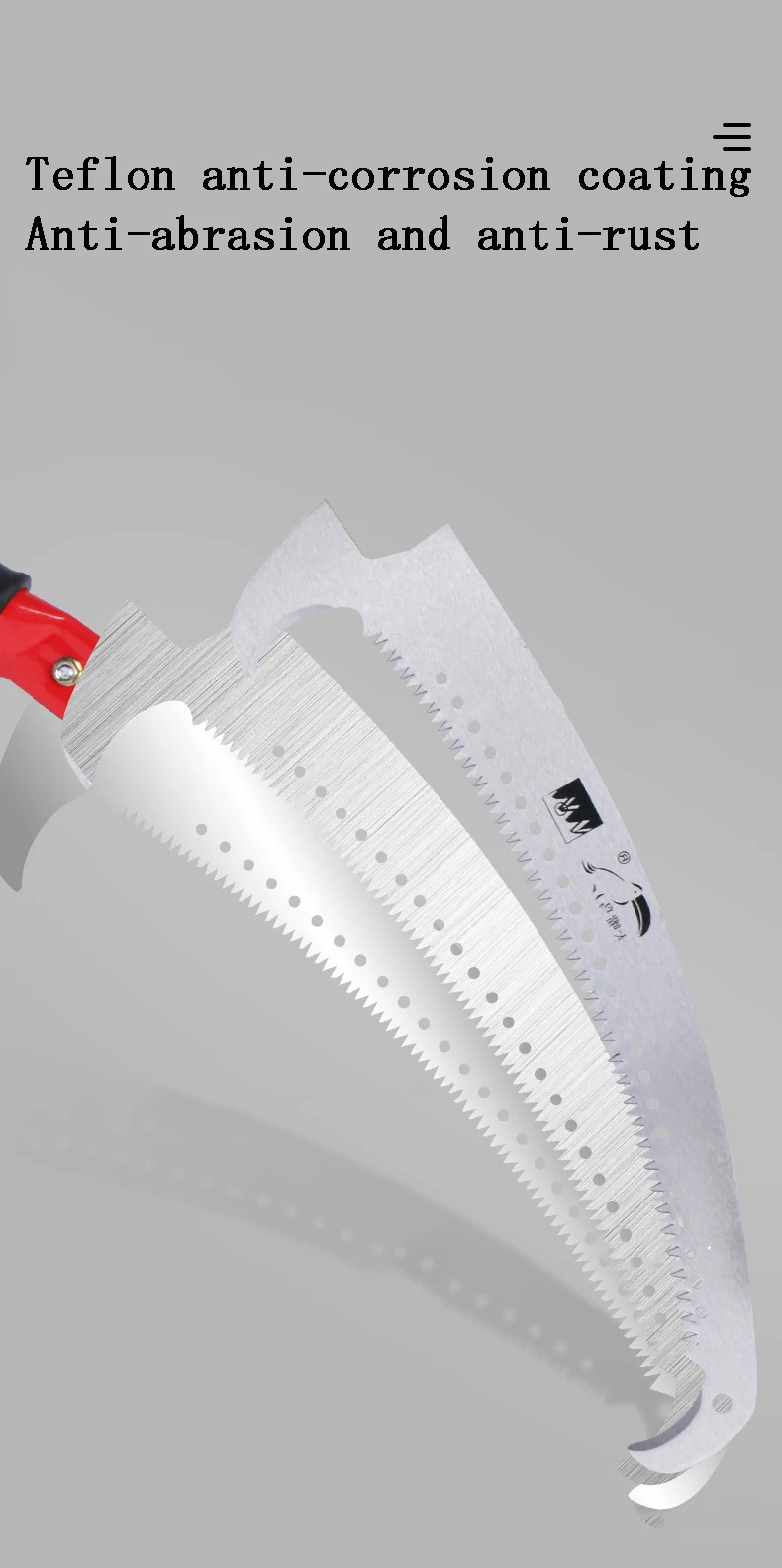 Description Picture 6 of itemSingle/Double Hook High Branch Saws High Altitude Telescopic Reciprocating Hand Saws Branch Garden Telescopic Pruning Tools