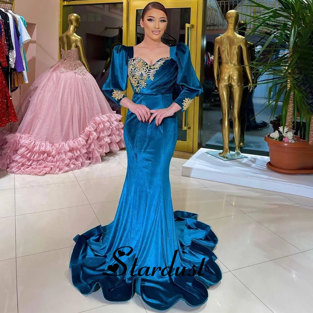 

Stardust винтажное марокканское платье знаменитости с пышными рукавами аппликация бусинами юбка-годе Саудовская Аравия Vestidos de