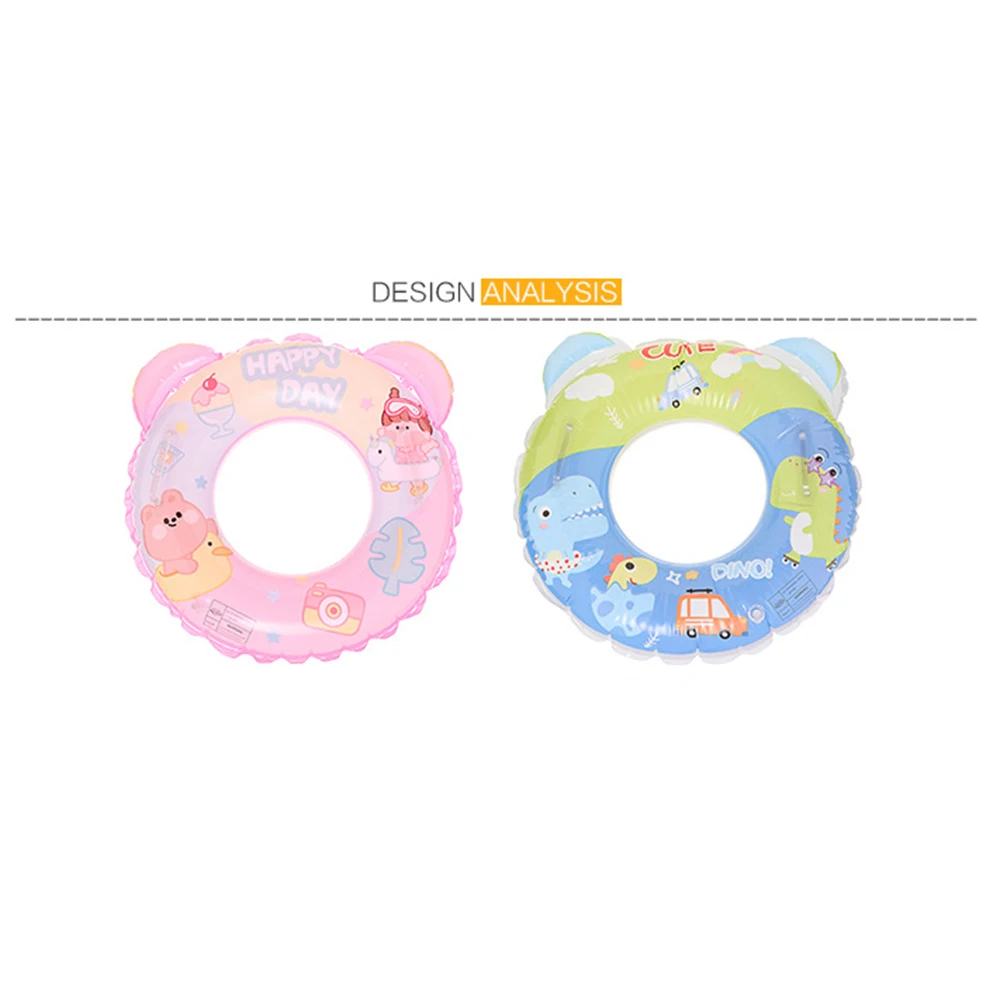 

Thickened Inflatable Swimming with Handle Cartoon Summer Pool Water Toy Soft Portable Great Gift Swimming Circle