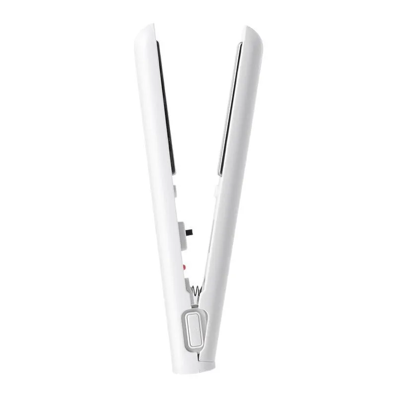 Portable Hair Straightener Portable Rechargeable Mini Curling Iron for Safe Styling on Usb Dual-use Hair Curler Straightener