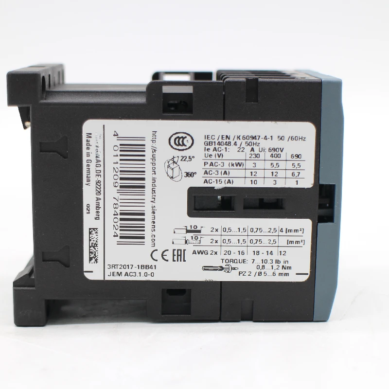 Contacteur Siemens 3RT2017-1BB41 – Neuf, Livraison Rapide, Pour Automatismes Industriels