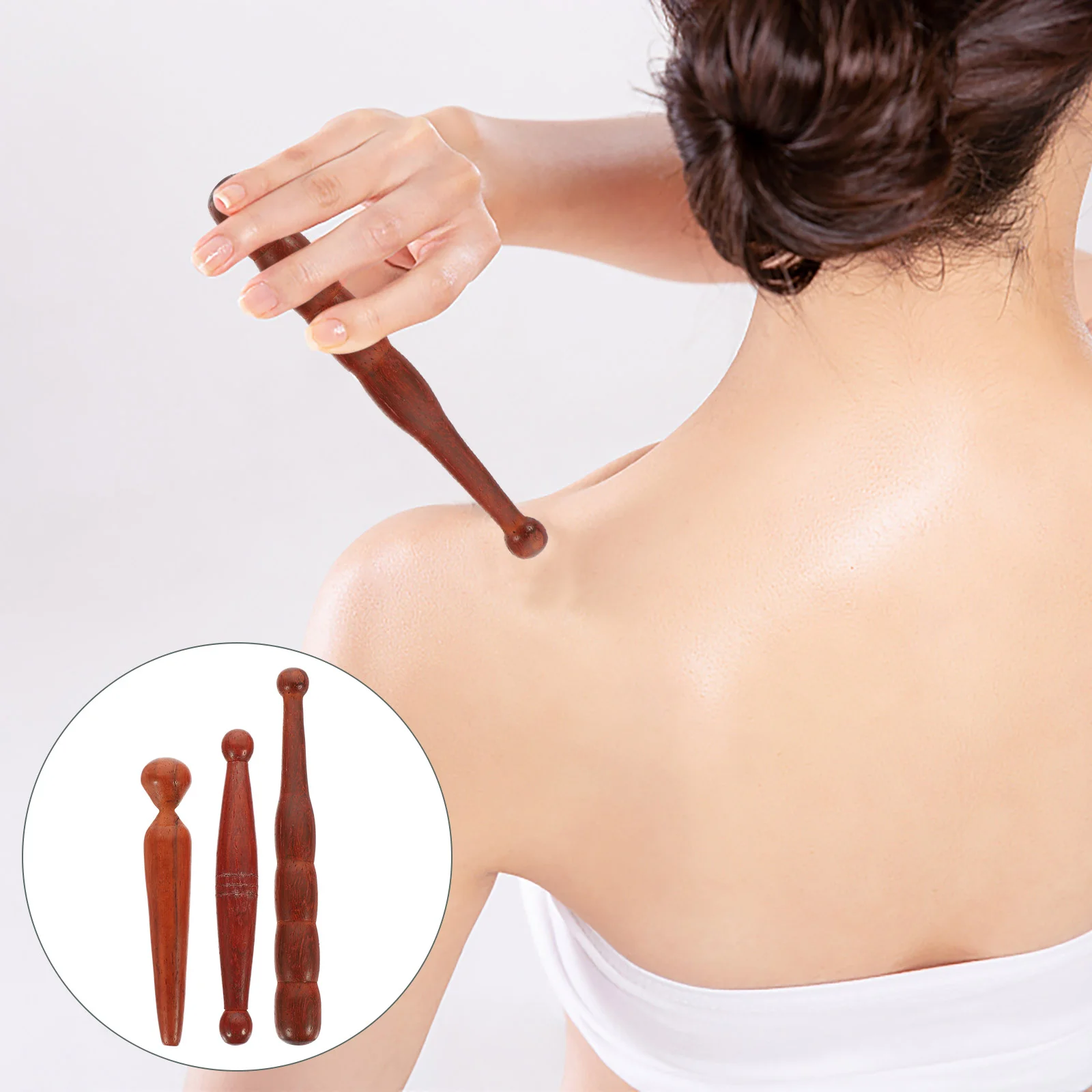 

3 Pcs Foot Massage Stick Wooden Tool Tools Massager Massgae Sticks Pen Acupressure Rod