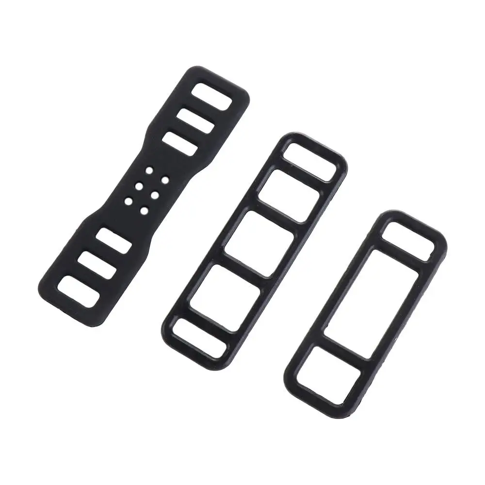 Bike Bicycle Cycling Silicone Elastic Strap Bandage Light Lamp Mount Holder Mirror Recorder Fixed Silicone Band Headlight 4Pcs