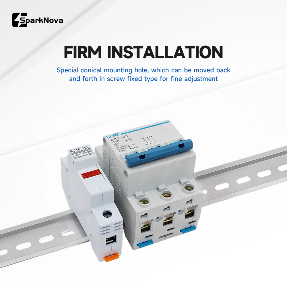 Universal 35mm Aluminum DIN Rail Mounting Rail - Adjustable Lengths, 1.1mm Thickness