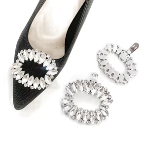 1PC Women Bride Wedding Shoes High Heel Decoration Rhinestone Shiny Decorative Shoe Clips Flower Charm Buckle Clip
