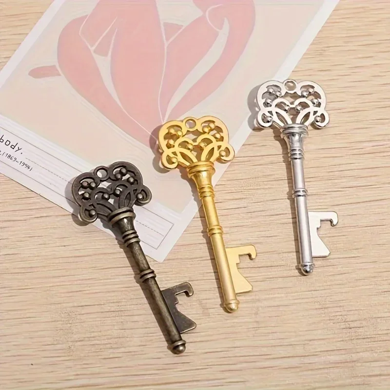 3pcs/set, Bottle Opener, Vintage Crown Key Shape Bottle Opener, Suitable For Bar Or Household, Barware Tool