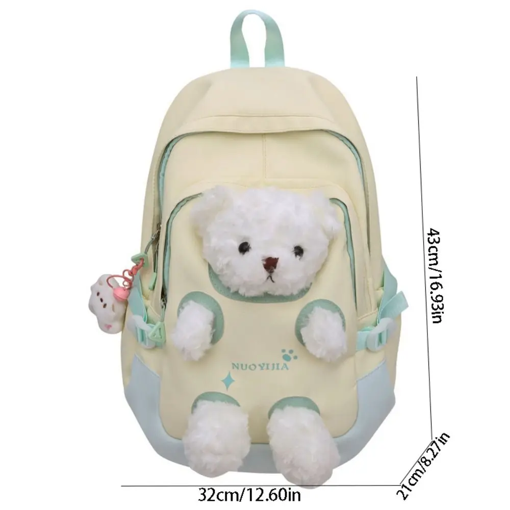 Zaino alla Moda a Forma di Orso, Borsa Scolastica Carina per Studenti, Leggera e Capiente, Adatta per Viaggi - immagine 5
