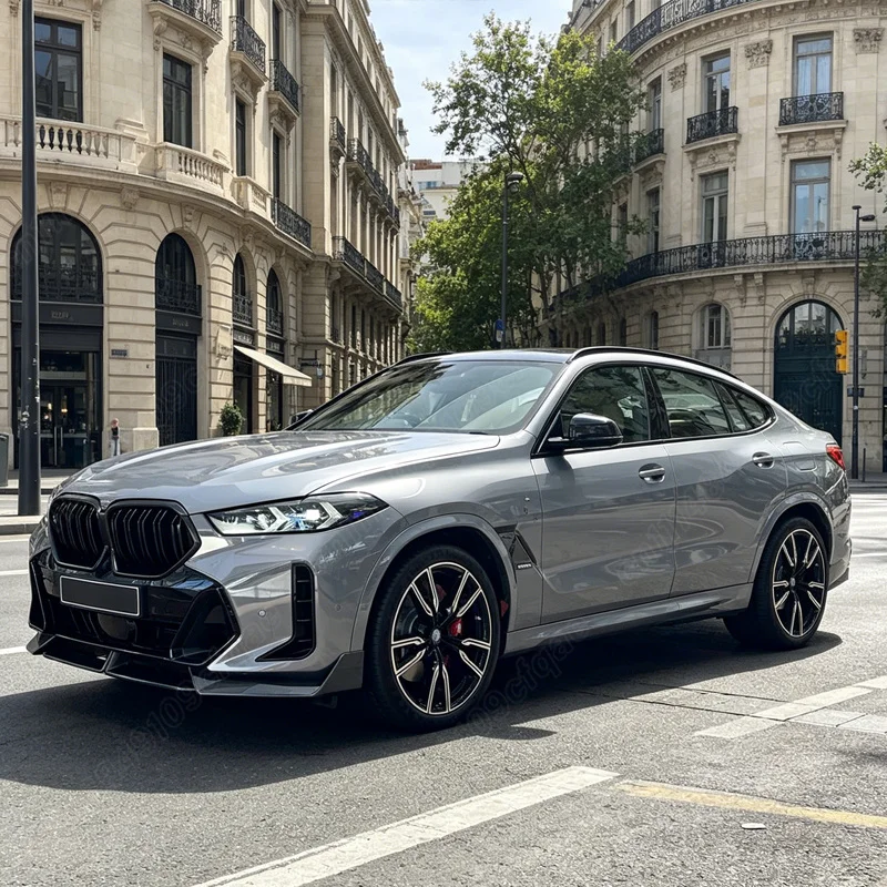 BMW X6 G06 LCI M 스포츠 2023 2024 2025 2026 자동차 프론트 범퍼 립 카 프론트 턱 스포일러 바디 개조 키트