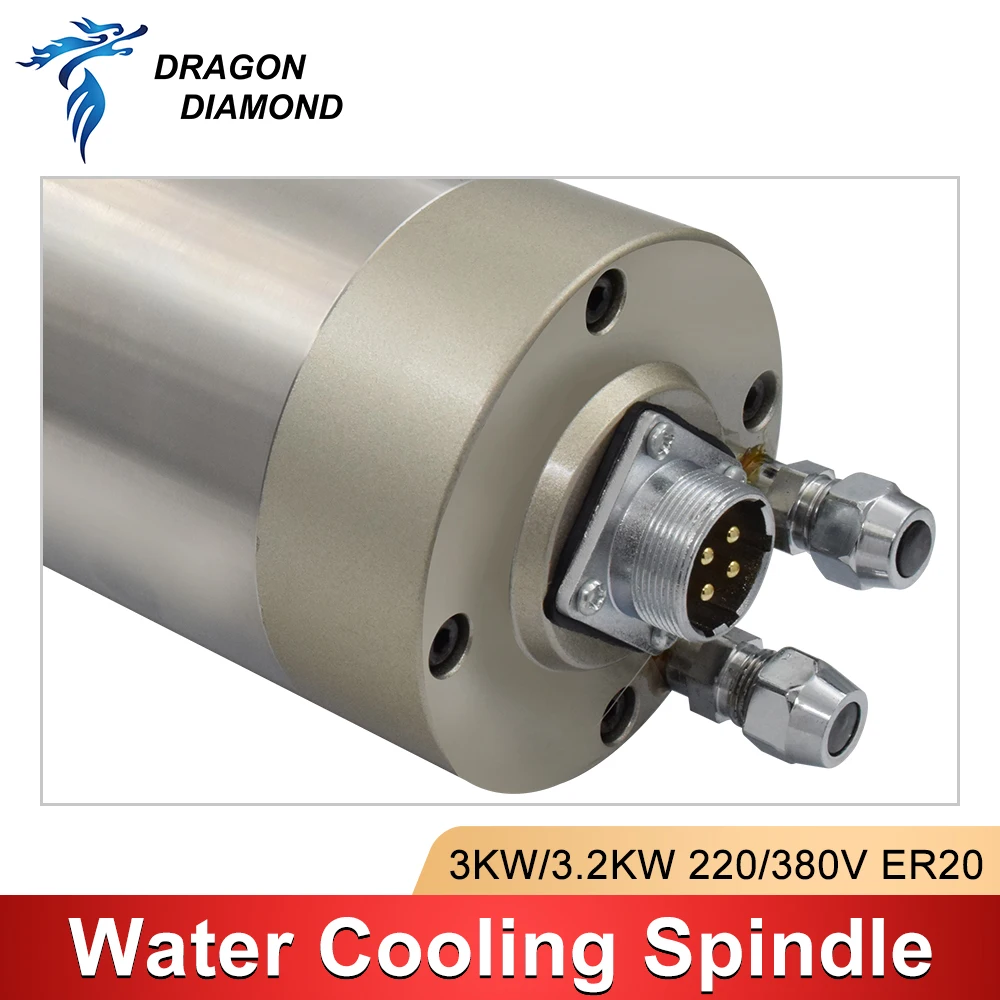 CNC スピンドル モーター水冷 110V 2.2KW 24000RPM 400Hz ER20 コレット -  GDZ80-2.2A|STEPPERONLINE 2.2kw スピンドル 水冷 CNC スピンドルモーター ER20 フライススピンドル AC220v 380v Φ80x215(2.