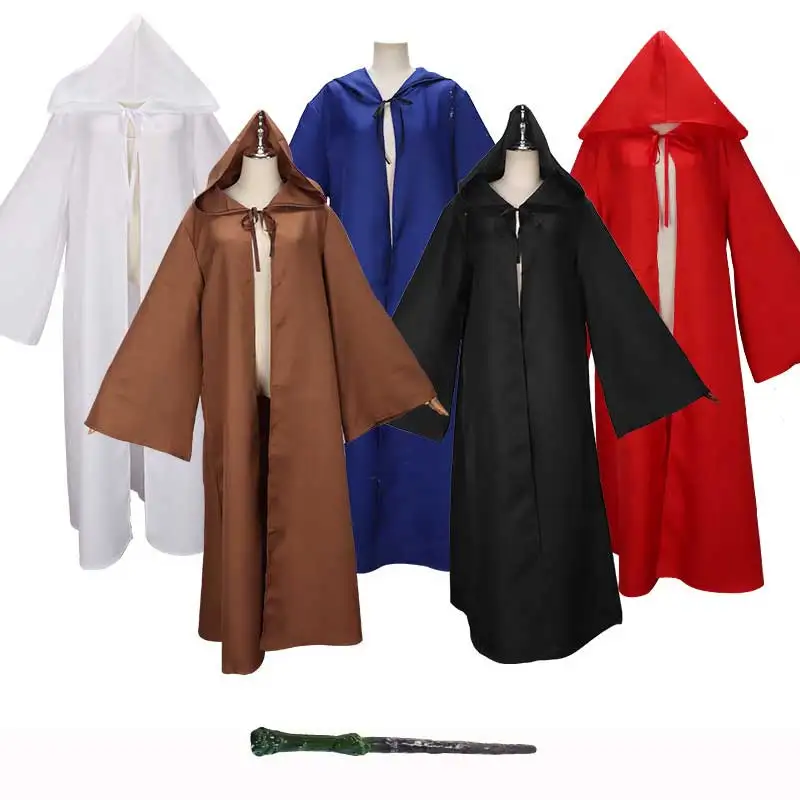 

Костюм Оби-Вана для взрослых, мужской средневековый плащ, семейный костюм