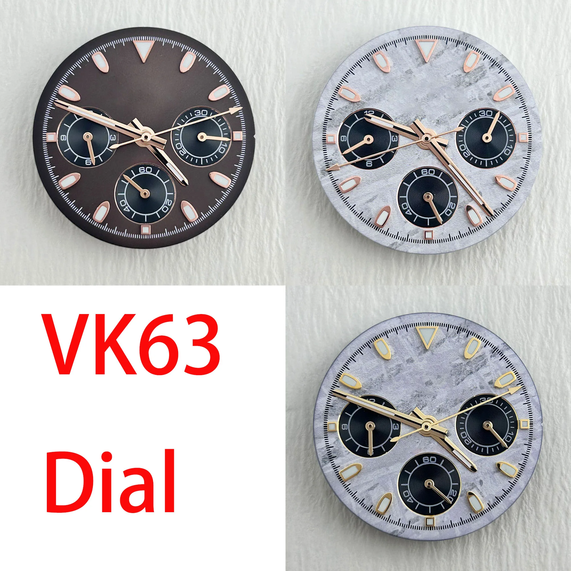 

Циферблат VK63 с хронографом, 29,5 мм, циферблат VK63, зеленый светящийся циферблат в виде панды, циферблат s, подходит для кварцевого механизма VK63