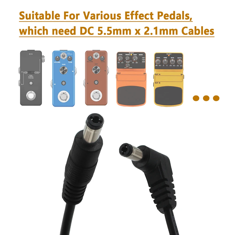 5X CABLE JACK POUR PEDALE DE GUITARE ELECTRIQUE