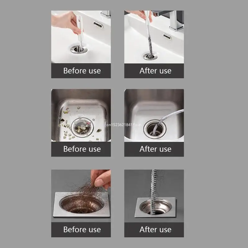 

Flexible Sink Cleaning Brush Waterpipe Drain Dredge Tool Bath plug Plug Long Hair Cleaner Overflow Unblocker Cleaner Dropship