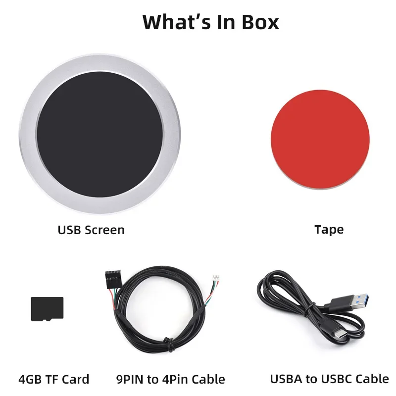 USB    ũ PC ̽,  LCD 480x480,  Ʈ м  aida64, 2.1 ġ, 2.8 ġ