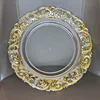 100 PCS Charger Plate Plastic Decorative Service Tray Clear Dinner Trays Banquet Plates Wedding Party Decor Table Place 13inch 1