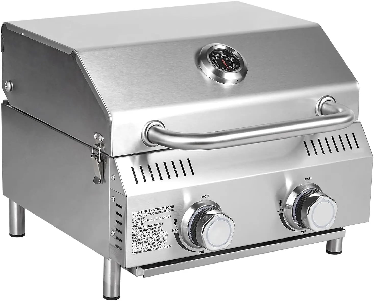 Tabletop Gas Grill 2 Burners, 20,000 BTUs 1