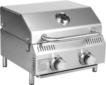 Tabletop Gas Grill 2 Burners, 20,000 BTUs 1