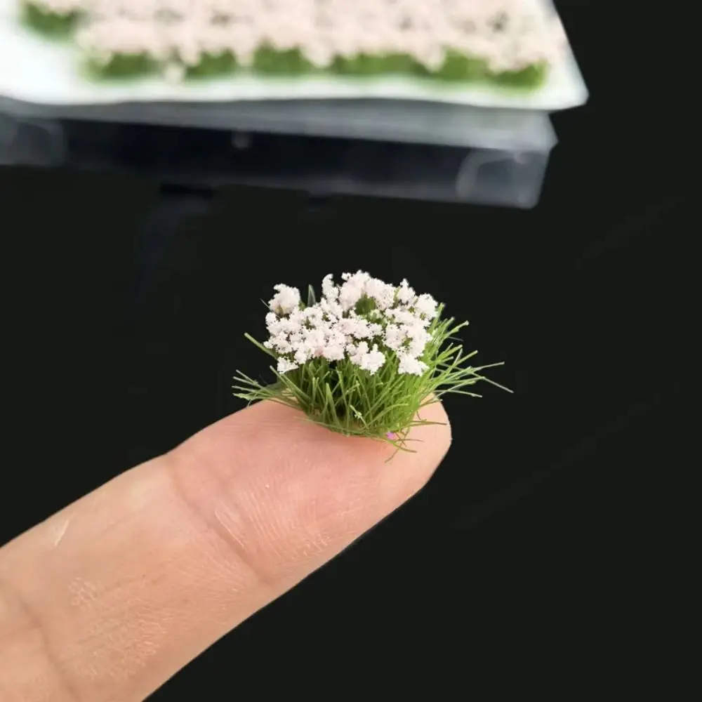 DIY 미니어처 꽃송이 모형 기차 만들기용 정적 꽃송이 시뮬레이션 8mm 높이 꽃풀 모형