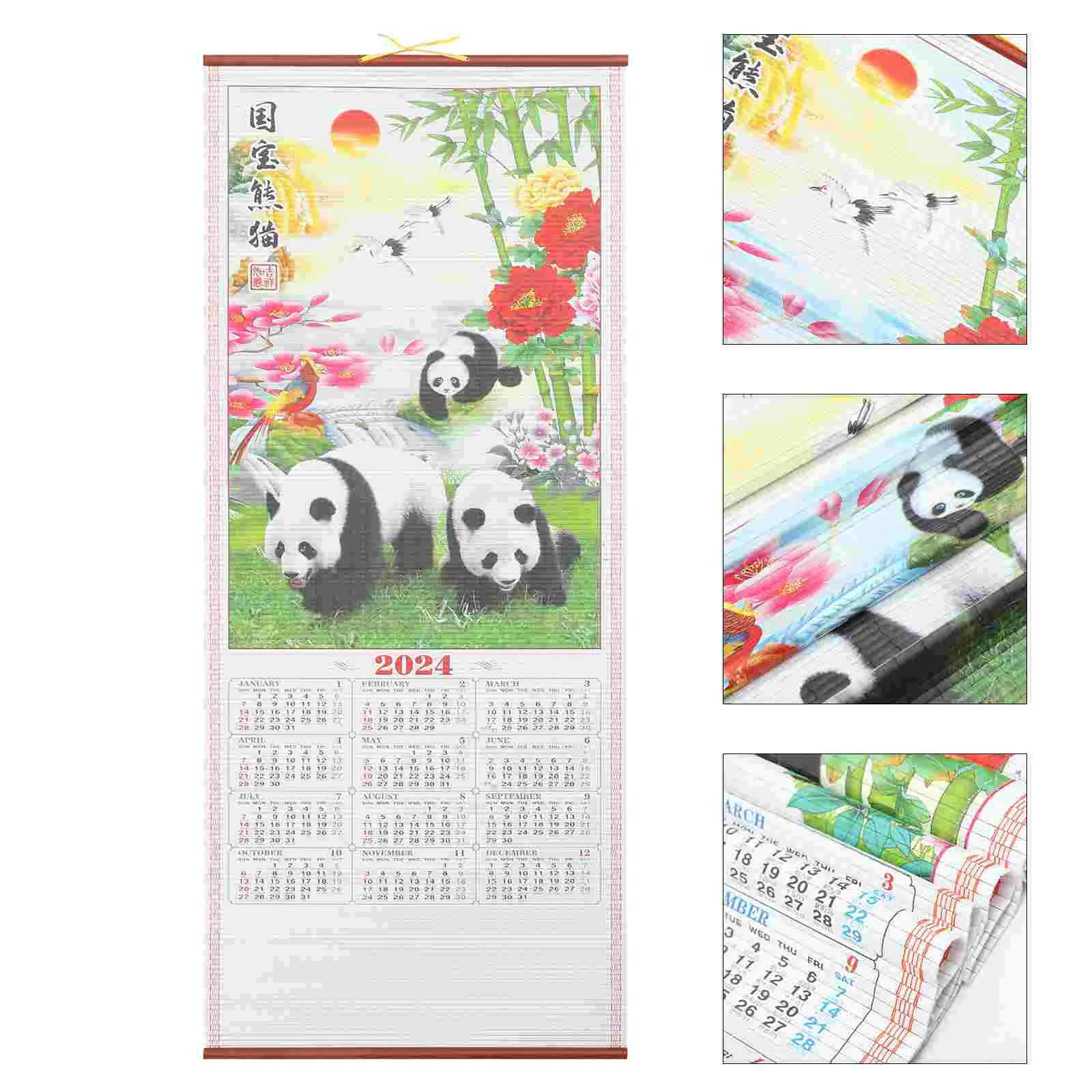 

Sturdy Wall Calendar Countdown Daily Use Calendars Advent 2024 Hanging Scroll for Office Year