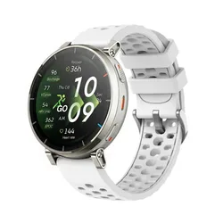 Silicone Sport Strap - Premium Original Watchband Accessories - Active 3 Premium (White)