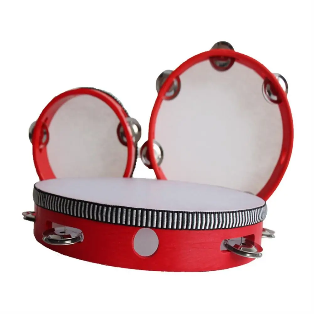 Percussion Tambourine KTV Party 4/6/8/10inch Drumming Toy Handheld Drum Preschool Music Game Kids Drum Dance Concerts