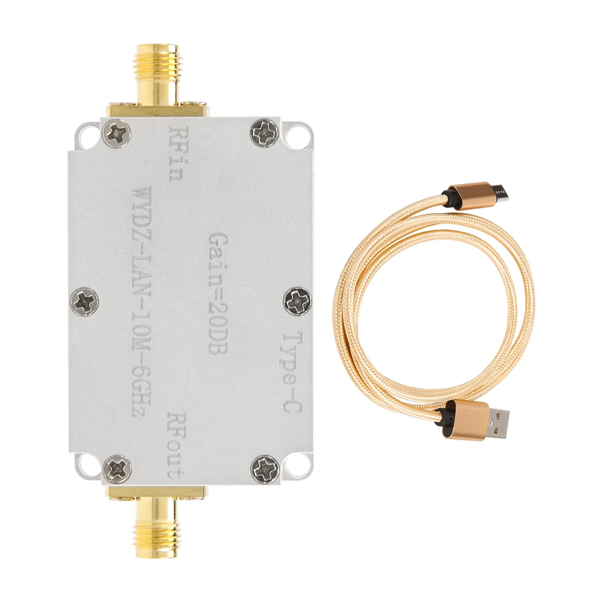 

10M-6GHz Low Noise Amplifier Gain 30DB High Flatness LNA RF Signal Driving Receiver Front End for Radio FM Radio, 30DB