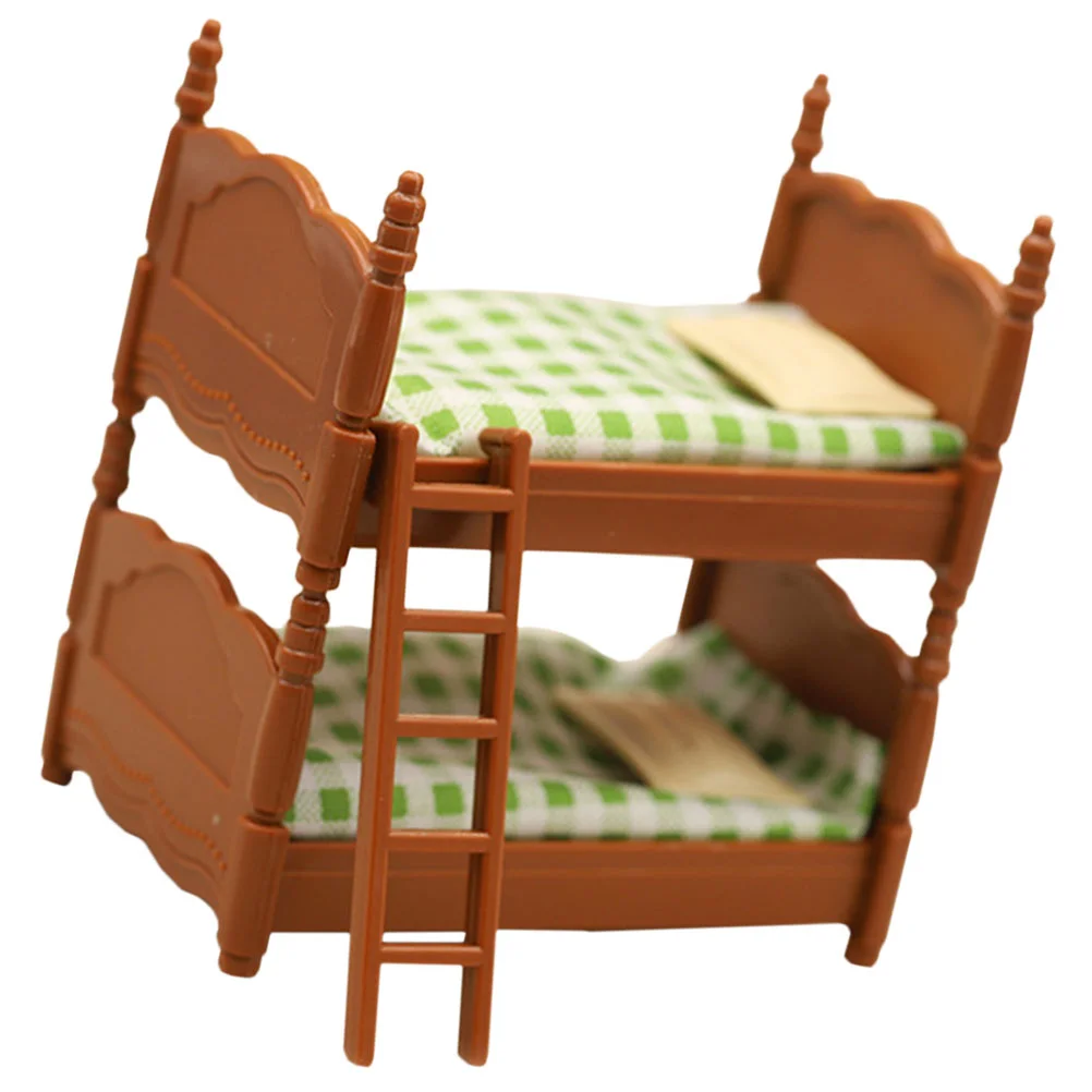 

1 Set Mini Bunk Bed Decor Mini House Landscape Bunk Bed Mini Furniture