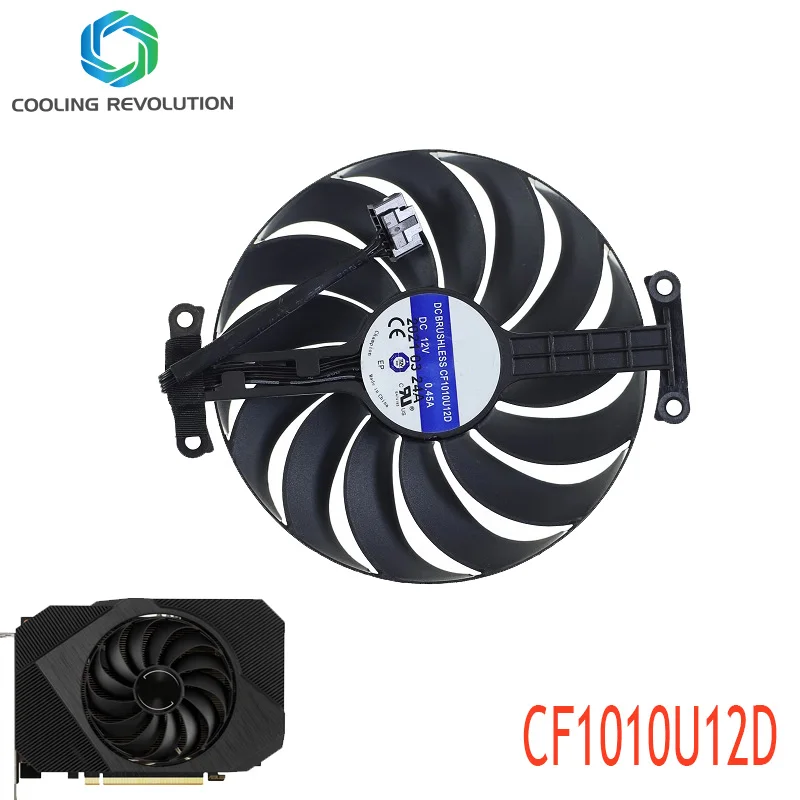 Ventilador Gráfico Nvidia Geforce Gaming 95 mm Cf1010u12d Dc12v 0.45a 6pin Asus Phoenix Rtx 3050 3060 - Imagem 2