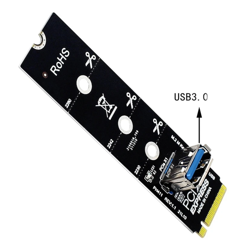 NGFF 5Gbps M.2 to USB 3.0 Transfer Card M2 to USB3.0 Adapter Converter for PCI Express PCI-E 1X 16X Riser Extender
