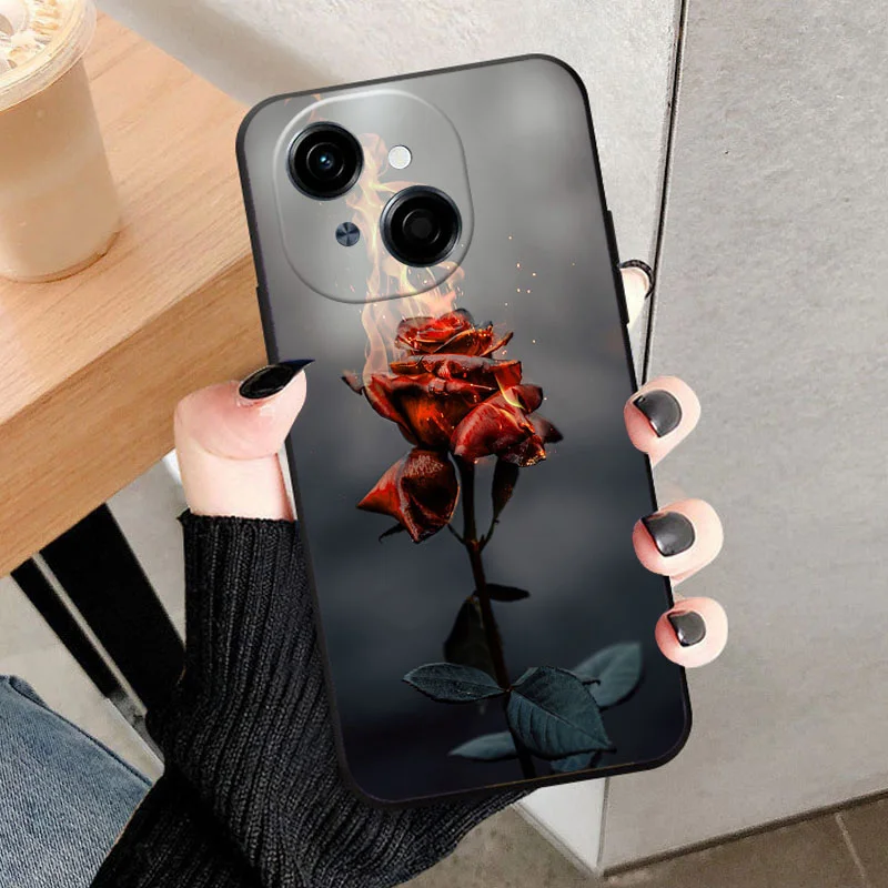 Luxurious Shockproof Black TPU Silicone Phone Case - Soft Protective Back Cover