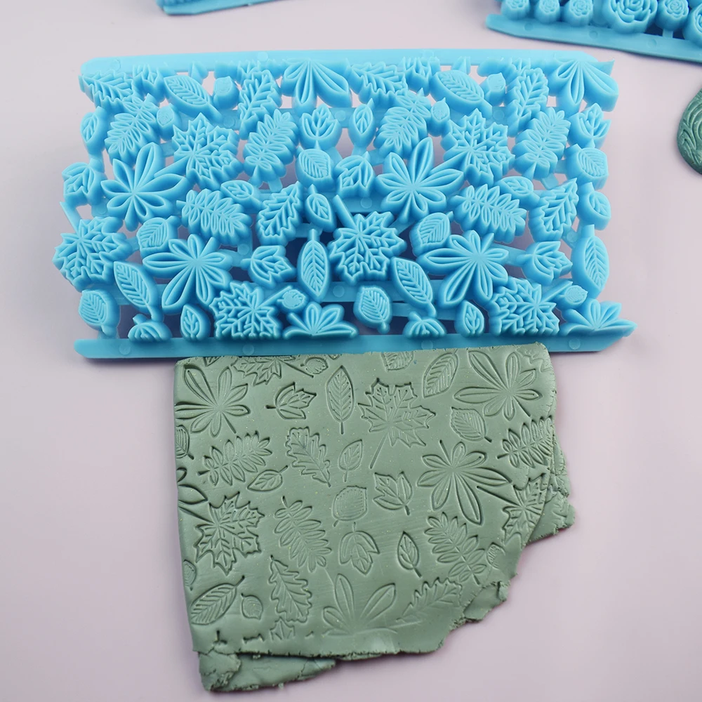 More Design Clay Stamp Plastic Press Emboss Seal Bark Wheel Leaf Flower Impression For Pottery Ceramic Clay Texture Modeling polymer clay tools pottery tools clay sculpting tools pottery sculpting tools clay craft tool