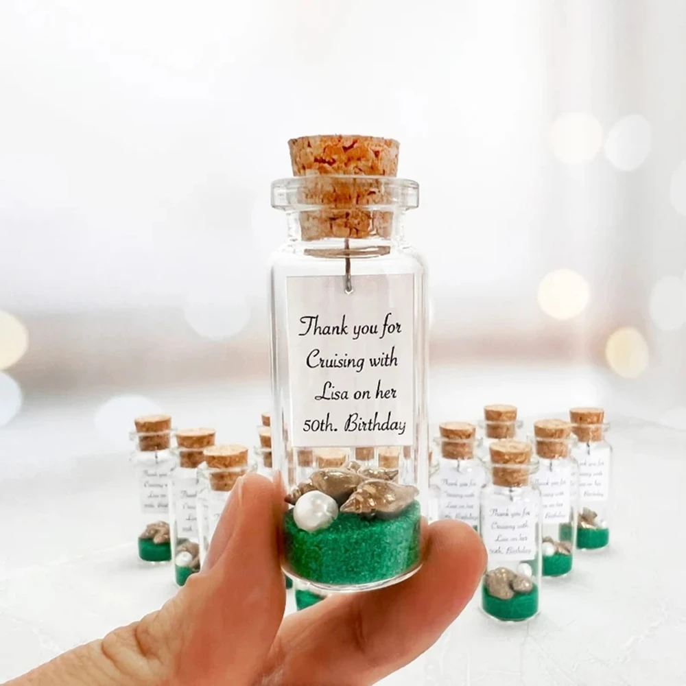 

Сохраните дату, яркий свадебный подарок для гостей, сообщение в бутылке с песочным набором из 10 шт.