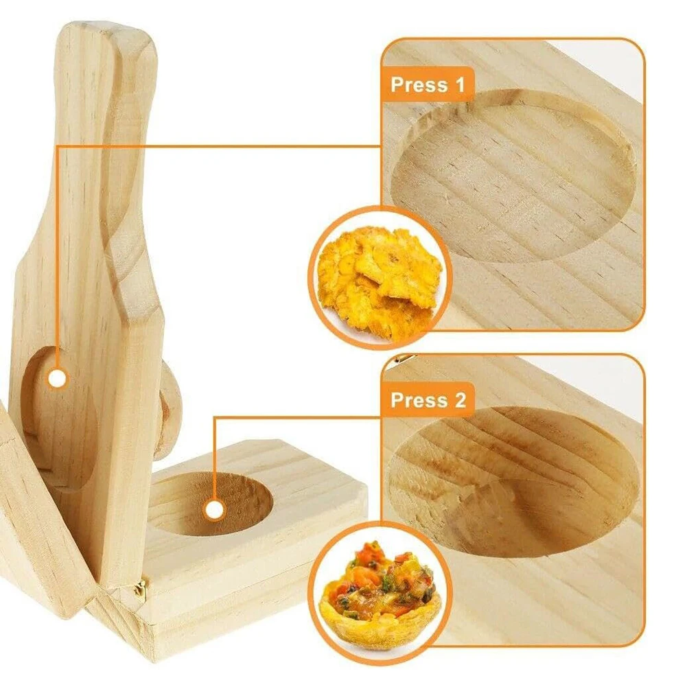 Wooden Banana-Smasher Maker Innovative Banana-Smashing Stencils For Fried Plantains Chips