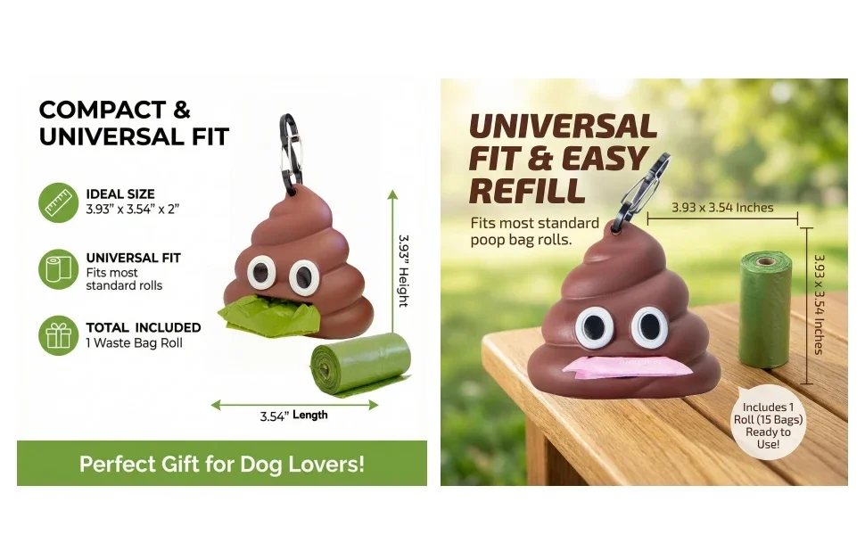 Cute and Functional Dog Poop Bag Holder for Leash