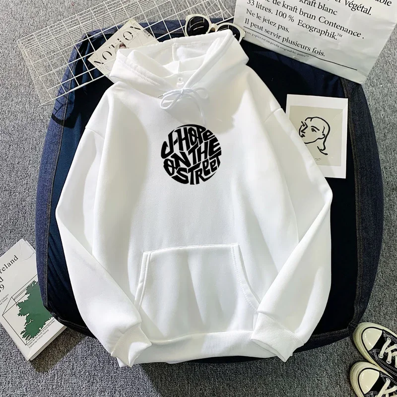 J-Hope On The Street Hoodies Fashion Kpop Letter Print Hoodie Women Autumn Loose Sweatshirt Female Streetwear Clothes 3