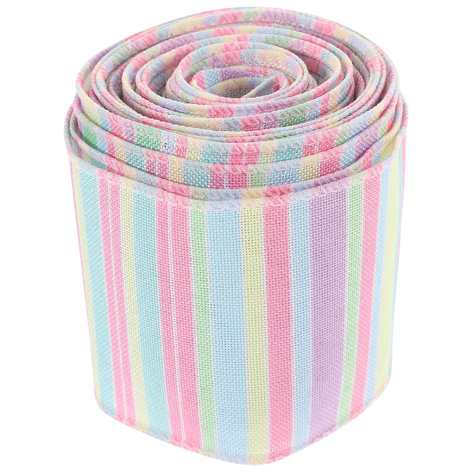 

Pastel Ribbon Present Ribbon Gift Package Ribbon Bowknot Making Ribbon Rainbow Easter Imitation Linen Wire Wrap Supplies