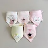 5Pieces/Lot Baby Girl Bib Cotton Triangle Infant Feeding Burp Cloth Teething Drool Boy Bib Newborn Accessories 1