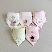 5Pieces/Lot Baby Girl Bib Cotton Triangle Infant Feeding Burp Cloth Teething Drool Boy Bib Newborn Accessories 1