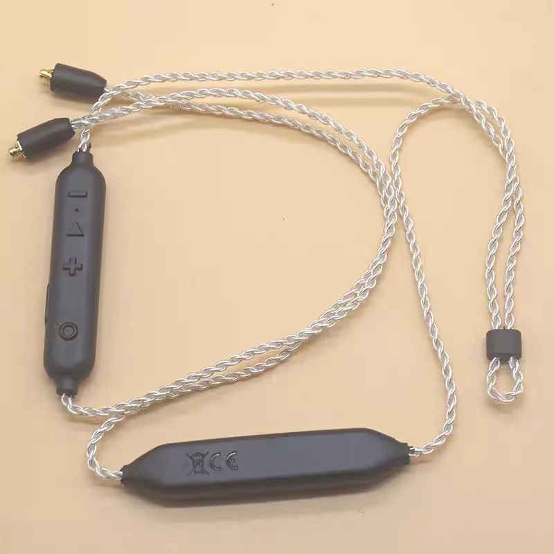 Neck-hanging Bluetooth Cable 5.0 Fully Braided Upgraded MMCX Interface C port Charging 150mah Battery Headphone Cable