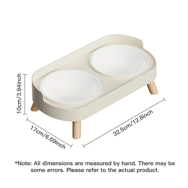 Single Set of Cat Feeding And Drinking Bowls with Dual Bowls, Various Colors And Styles for Dog Bowls, Suitable for All Pets 2